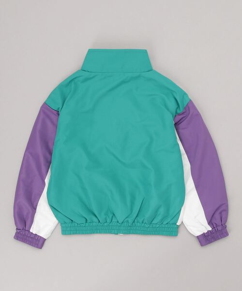 Champion（チャンピオン）の「CHAMPION/チャンピオン キッズ ジャケット CK-V601（ナイロンジャケット・キッズ・グリーン/ホワイト・110cm/140cm/130cm/100cm/120cm）」の5枚目の写真