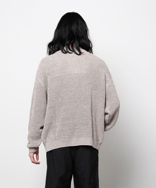 PORT BY ARK（ポートバイアーク）の「PORT BY ARK / ポートバイアーク：Straw yarn Knit P/O：PO11-K001[COR]（ニット/セーター・メンズ・ネイビー/グレー・FREE）」の11枚目の写真