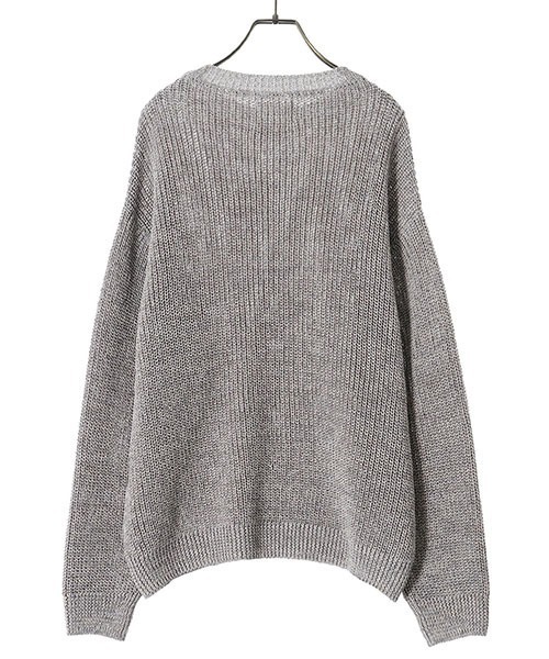 PORT BY ARK（ポートバイアーク）の「PORT BY ARK / ポートバイアーク：Straw yarn Knit P/O：PO11-K001[COR]（ニット/セーター・メンズ・ネイビー/グレー・FREE）」の21枚目の写真