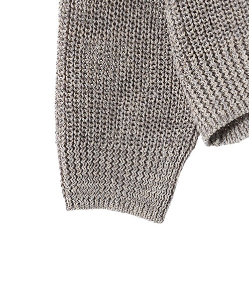 PORT BY ARK（ポートバイアーク）の「PORT BY ARK / ポートバイアーク：Straw yarn Knit P/O：PO11-K001[COR]（ニット/セーター・メンズ・ネイビー/グレー・FREE）」の14枚目の写真