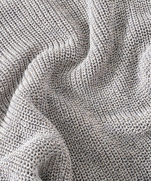 PORT BY ARK（ポートバイアーク）の「PORT BY ARK / ポートバイアーク：Straw yarn Knit P/O：PO11-K001[COR]（ニット/セーター・メンズ・ネイビー/グレー・FREE）」の9枚目の写真