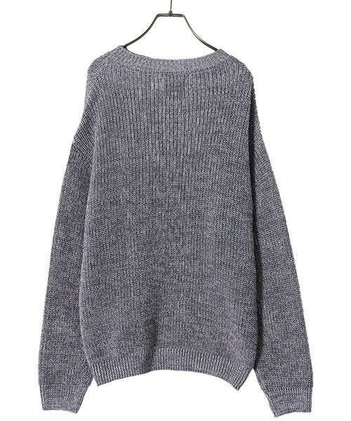 PORT BY ARK（ポートバイアーク）の「PORT BY ARK / ポートバイアーク：Straw yarn Knit P/O：PO11-K001[COR]（ニット/セーター・メンズ・ネイビー/グレー・FREE）」の7枚目の写真