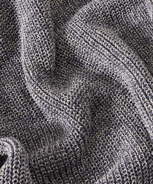 PORT BY ARK（ポートバイアーク）の「PORT BY ARK / ポートバイアーク：Straw yarn Knit P/O：PO11-K001[COR]（ニット/セーター・メンズ・ネイビー/グレー・FREE）」の3枚目の写真