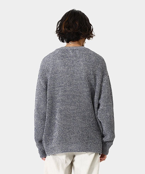 PORT BY ARK（ポートバイアーク）の「PORT BY ARK / ポートバイアーク：Straw yarn Knit P/O：PO11-K001[COR]（ニット/セーター・メンズ・ネイビー/グレー・FREE）」の15枚目の写真