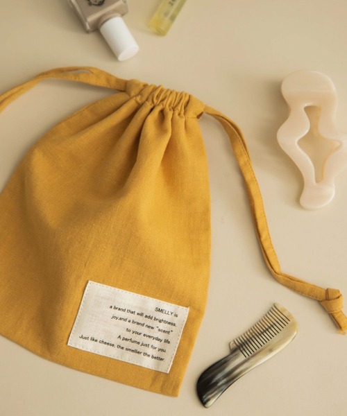 SMELLY（スメリー）の「キンチャクポーチ（ポーチ・レディース・ブラウン/グレー/ナチュラル/イエロー/グリーン/ダークブラウン・-）」の6枚目の写真