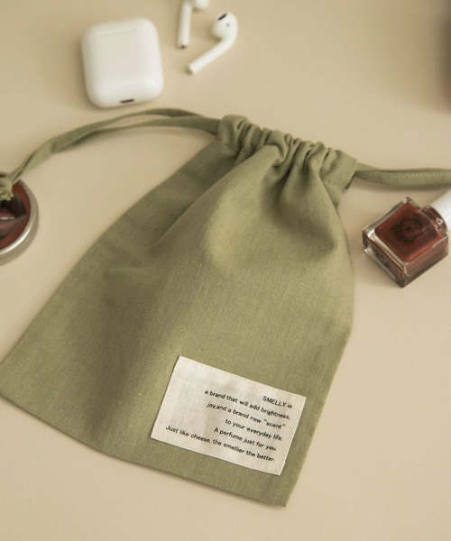 SMELLY（スメリー）の「キンチャクポーチ（ポーチ・レディース・ブラウン/グレー/ナチュラル/イエロー/グリーン/ダークブラウン・-）」の5枚目の写真