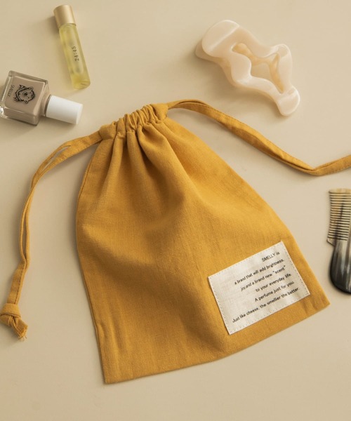 SMELLY（スメリー）の「キンチャクポーチ（ポーチ・レディース・ブラウン/グレー/ナチュラル/イエロー/グリーン/ダークブラウン・-）」の7枚目の写真