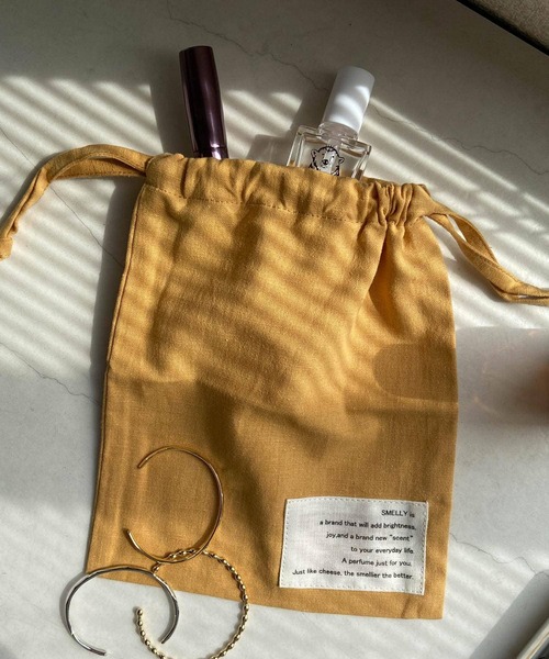 SMELLY（スメリー）の「キンチャクポーチ（ポーチ・レディース・ブラウン/グレー/ナチュラル/イエロー/グリーン/ダークブラウン・-）」の8枚目の写真