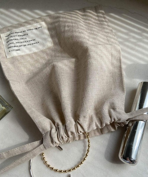 SMELLY（スメリー）の「キンチャクポーチ（ポーチ・レディース・ブラウン/グレー/ナチュラル/イエロー/グリーン/ダークブラウン・-）」の9枚目の写真