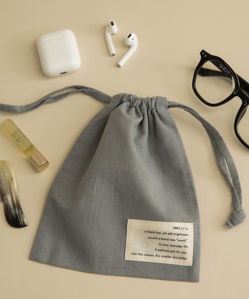 SMELLY（スメリー）の「キンチャクポーチ（ポーチ・レディース・ブラウン/グレー/ナチュラル/イエロー/グリーン/ダークブラウン・-）」の10枚目の写真