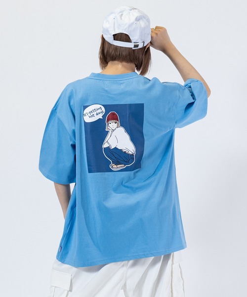 Red Cap Girl（レッドキャプガール）の「【a-r】〔Red Cap Girl/レッドキャップガール〕天竺 RCGフロントプリント/バックプリント カラーTシャツ（Tシャツ/カットソー・メンズ・ホワイト/ブルー/ダークグリーン/ブラック/ホワイト系その他/サックスブルー系/ブルー系その他/グリーン・MEDIUM/LARGE/X-LARGE）」の8枚目の写真