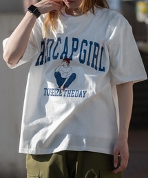Red Cap Girl | 【a-r】〔Red Cap Girl/レッドキャップガール〕天竺フロントプリント"SITTING GIRL" Tシャツ(Tシャツ/カットソー)