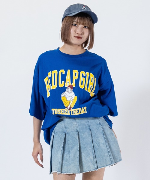Red Cap Girl（レッドキャプガール）の「【a-r】〔Red Cap Girl/レッドキャップガール〕天竺 RCGフロントプリント/バックプリント カラーTシャツ（Tシャツ/カットソー・メンズ・ホワイト/ブルー/ダークグリーン/ブラック/ホワイト系その他/サックスブルー系/ブルー系その他/グリーン・MEDIUM/LARGE/X-LARGE）」の6枚目の写真