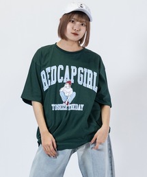 【1】〔Red Cap Girl/レッドキャップガール〕天竺 RCGフロントプリント/バックプリント カラーTシャツ