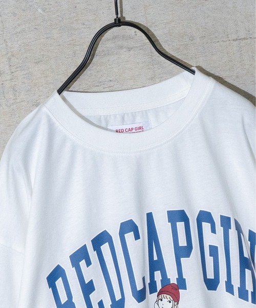 Red Cap Girl（レッドキャプガール）の「【a-r】〔Red Cap Girl/レッドキャップガール〕天竺 RCGフロントプリント/バックプリント カラーTシャツ（Tシャツ/カットソー・メンズ・ホワイト/ブルー/ダークグリーン/ブラック/ホワイト系その他/サックスブルー系/ブルー系その他/グリーン・MEDIUM/LARGE/X-LARGE）」の9枚目の写真