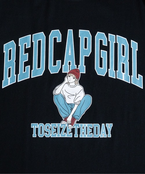 Red Cap Girl（レッドキャプガール）の「【a-r】〔Red Cap Girl/レッドキャップガール〕天竺 RCGフロントプリント/バックプリント カラーTシャツ（Tシャツ/カットソー・メンズ・ホワイト/ブルー/ダークグリーン/ブラック/ホワイト系その他/サックスブルー系/ブルー系その他/グリーン・MEDIUM/LARGE/X-LARGE）」の16枚目の写真