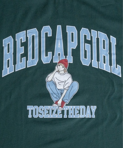 Red Cap Girl（レッドキャプガール）の「【a-r】〔Red Cap Girl/レッドキャップガール〕天竺 RCGフロントプリント/バックプリント カラーTシャツ（Tシャツ/カットソー・メンズ・ホワイト/ブルー/ダークグリーン/ブラック/ホワイト系その他/サックスブルー系/ブルー系その他/グリーン・MEDIUM/LARGE/X-LARGE）」の17枚目の写真