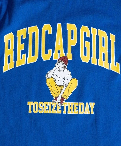 Red Cap Girl（レッドキャプガール）の「【a-r】〔Red Cap Girl/レッドキャップガール〕天竺 RCGフロントプリント/バックプリント カラーTシャツ（Tシャツ/カットソー・メンズ・ホワイト/ブルー/ダークグリーン/ブラック/ホワイト系その他/サックスブルー系/ブルー系その他/グリーン・MEDIUM/LARGE/X-LARGE）」の18枚目の写真