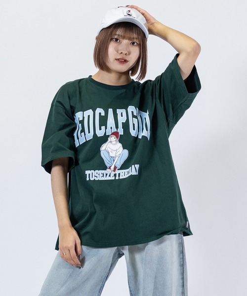 Red Cap Girl(レッドキャプガール)の「【a-r】〔Red Cap Girl/レッドキャップガール〕天竺 RCGフロントプリント/バックプリント カラーTシャツ(Tシャツ/カットソー・メンズ・ホワイト/ブラック/ダークグリーン/ブルー/ブルー系その他/サックスブルー系/グリーン/ホワイト系その他・MEDIUM/LARGE/X-LARGE)」の21枚目の写真