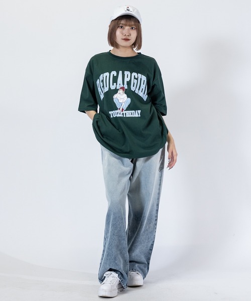 Red Cap Girl(レッドキャプガール)の「【a-r】〔Red Cap Girl/レッドキャップガール〕天竺 RCGフロントプリント/バックプリント カラーTシャツ(Tシャツ/カットソー・メンズ・ホワイト/ブラック/ダークグリーン/ブルー/ブルー系その他/サックスブルー系/グリーン/ホワイト系その他・MEDIUM/LARGE/X-LARGE)」の17枚目の写真