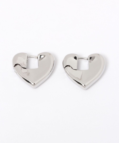 Me%（ミィパーセント）の「BIGハートワンタッチピアス（ピアス（両耳用）・レディース・グレー/イエロー・FREE）」の7枚目の写真