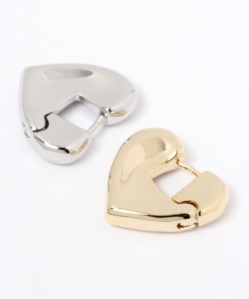 Me%（ミィパーセント）の「BIGハートワンタッチピアス（ピアス（両耳用）・レディース・グレー/イエロー・FREE）」の9枚目の写真
