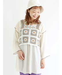 ehka sopo | モチーフレースビスチェ(ニット/セーター)