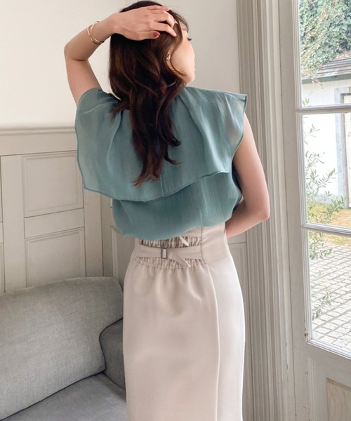 LIPSERVICE（リップサービス）の「BIGラッフルカラーブラウス（シャツ/ブラウス・レディース・ホワイト/ブラック/グリーン/ピンク系その他・FREE）」の20枚目の写真