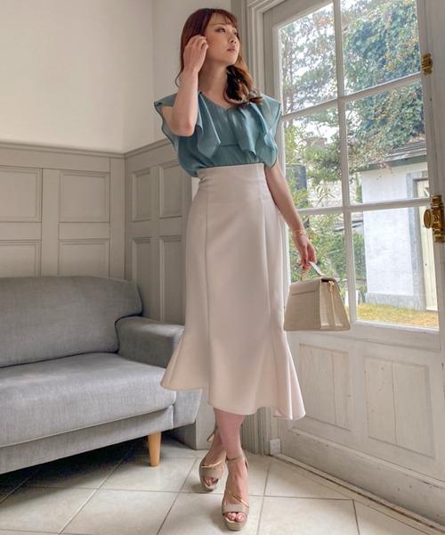 LIPSERVICE（リップサービス）の「BIGラッフルカラーブラウス（シャツ/ブラウス・レディース・ホワイト/ブラック/グリーン/ピンク系その他・FREE）」の14枚目の写真