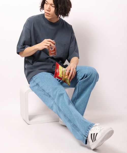 k．u．i（ケーユーアイ）の「MARENGO ワイドカラーデニムパンツ（デニムパンツ・メンズ・グリーン/パープル/イエロー/レッド/ブルー・M/S/L）」の18枚目の写真