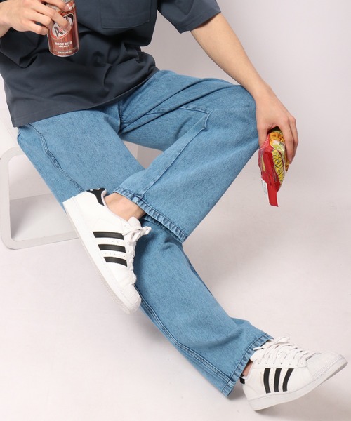 k．u．i（ケーユーアイ）の「MARENGO ワイドカラーデニムパンツ（デニムパンツ・メンズ・グリーン/パープル/イエロー/レッド/ブルー・M/S/L）」の19枚目の写真
