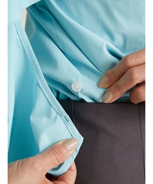 SNIDEL（スナイデル）の「Sustainableマルチウェイフリルカラーブラウス（シャツ/ブラウス・レディース・ホワイト/ライトグレー/ライトブルー・FREE）」の21枚目の写真