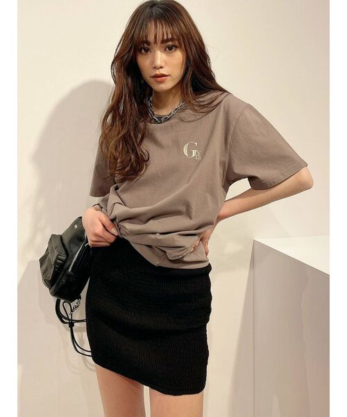 GYDA(ジェイダ)の「【WEB限定】GYDA MOTIF BIG Tシャツ(Tシャツ/カットソー・レディース・オフホワイト/ブラック/ベージュ・FREE)」の3枚目の写真