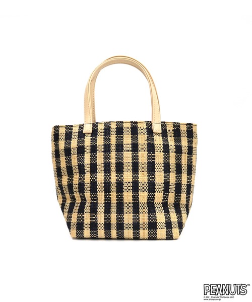 SNOOPY(スヌーピー)の「SNOOPY RAFFIA BAG / スヌーピー ラフィアトートバッグ S(トートバッグ・レディース・ブラック/ピンク/グリーン・FREE)」の10枚目の写真