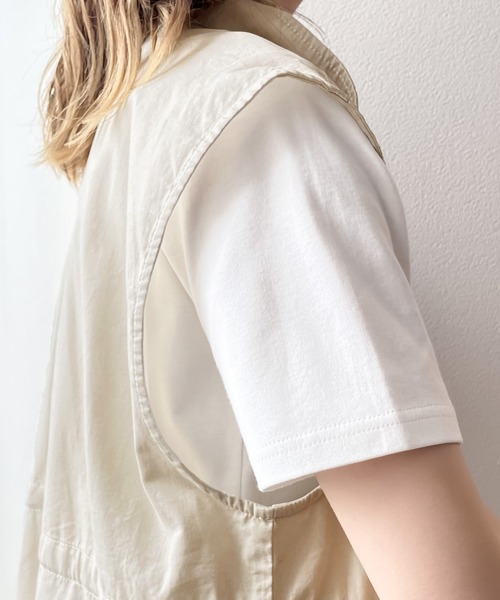 Java(ジャバ)の「《JaVa ジャバコラボ》大人の上級カジュアル。スタンドカラーミリタリーベスト(ベスト・レディース・ブラック/ベージュ系その他/カーキ・SMALL/MEDIUM/LARGE/X-LARGE)」の18枚目の写真