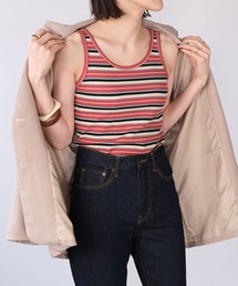 ＡＮＤＪ | 【2022/SS】マルチボーダーテレコタンクトップ(タンクトップ)