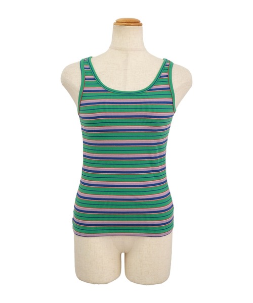 ＡＮＤＪ（アンドジェイ）の「マルチボーダーテレコタンクトップ（タンクトップ・レディース・レッド/グリーン/アイボリー・M）」の10枚目の写真