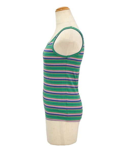 ＡＮＤＪ（アンドジェイ）の「マルチボーダーテレコタンクトップ（タンクトップ・レディース・レッド/グリーン/アイボリー・M）」の20枚目の写真