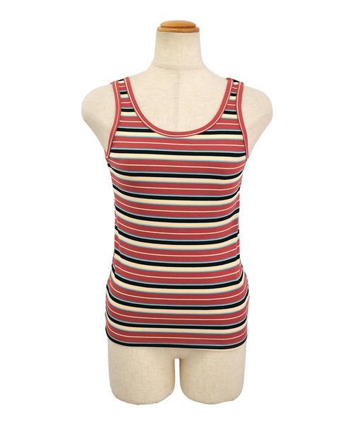 ＡＮＤＪ（アンドジェイ）の「マルチボーダーテレコタンクトップ（タンクトップ・レディース・レッド/グリーン/アイボリー・M）」の13枚目の写真