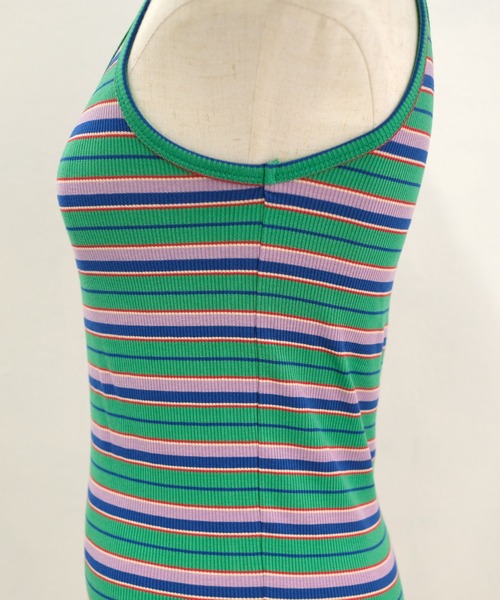 ＡＮＤＪ（アンドジェイ）の「マルチボーダーテレコタンクトップ（タンクトップ・レディース・レッド/グリーン/アイボリー・M）」の22枚目の写真