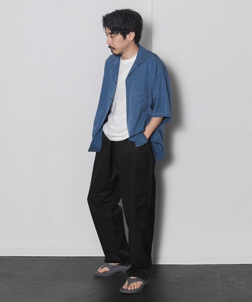 AMERICAN RAG CIE（アメリカンラグシー）の「リヨセルフィブリルツイルボックスフィットオープンカラーシャツ（シャツ/ブラウス・メンズ・チャコールグレー/ライトブルー/レッド・MEDIUM/LARGE）」の10枚目の写真