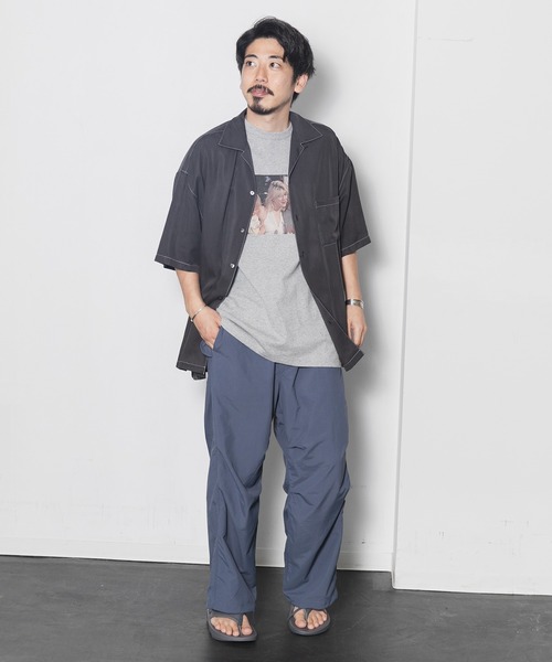 AMERICAN RAG CIE（アメリカンラグシー）の「リヨセルフィブリルツイルボックスフィットオープンカラーシャツ（シャツ/ブラウス・メンズ・チャコールグレー/ライトブルー/レッド・MEDIUM/LARGE）」の16枚目の写真