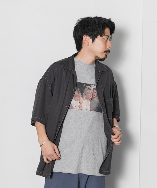 AMERICAN RAG CIE（アメリカンラグシー）の「リヨセルフィブリルツイルボックスフィットオープンカラーシャツ（シャツ/ブラウス・メンズ・チャコールグレー/ライトブルー/レッド・MEDIUM/LARGE）」の15枚目の写真