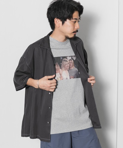 AMERICAN RAG CIE（アメリカンラグシー）の「リヨセルフィブリルツイルボックスフィットオープンカラーシャツ（シャツ/ブラウス・メンズ・チャコールグレー/ライトブルー/レッド・MEDIUM/LARGE）」の12枚目の写真