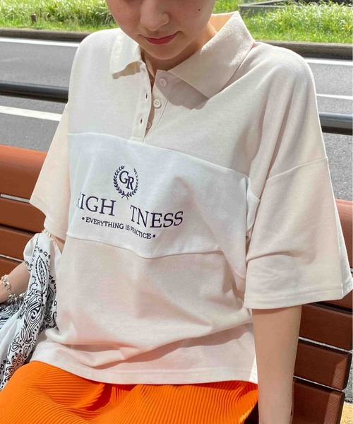 CPCM（シーピーシーエム）の「ラガーポロシャツ（ポロシャツ・レディース・ブラック/ブルー/グリーン/ホワイト系その他・FREE）」の2枚目の写真