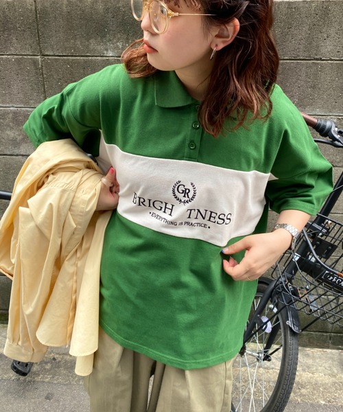 CPCM（シーピーシーエム）の「ラガーポロシャツ（ポロシャツ・レディース・ブラック/ブルー/グリーン/ホワイト系その他・FREE）」の3枚目の写真