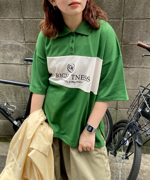 CPCM（シーピーシーエム）の「ラガーポロシャツ（ポロシャツ・レディース・ブラック/ブルー/グリーン/ホワイト系その他・FREE）」の11枚目の写真