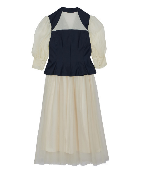 その他ドレス PEPLUM LINE CHIFFON SKIRT SET DRESS Ameri（アメリ）の「PEPLUM LINE CHIFFON SKIRT SET DRESS（ワンピース