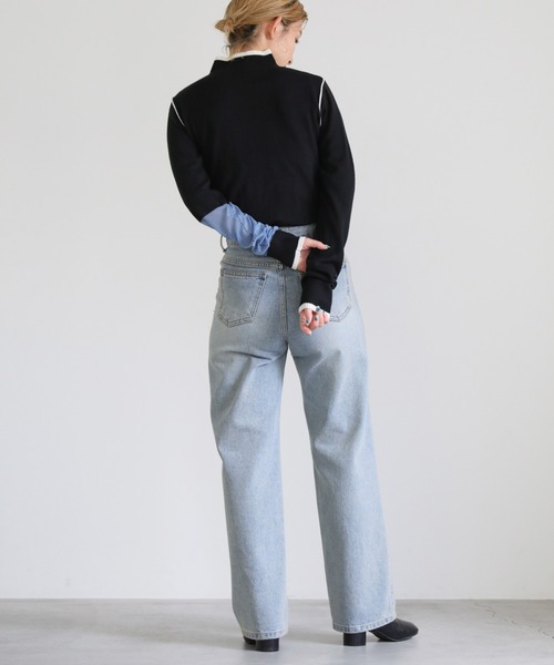 select MOCA(セレクトモカ)の「ロングスリーブツートーンニットトップス(ニット/セーター・レディース・ブラック/オレンジ/グリーン・FREE)」の19枚目の写真