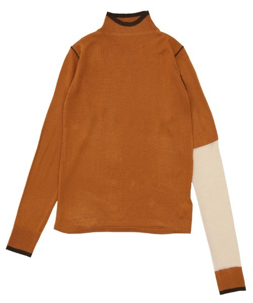 select MOCA(セレクトモカ)の「ロングスリーブツートーンニットトップス(ニット/セーター・レディース・ブラック/オレンジ/グリーン・FREE)」の22枚目の写真